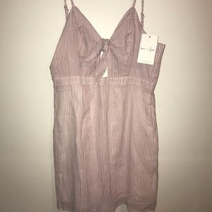 NWT pink and white striped dress